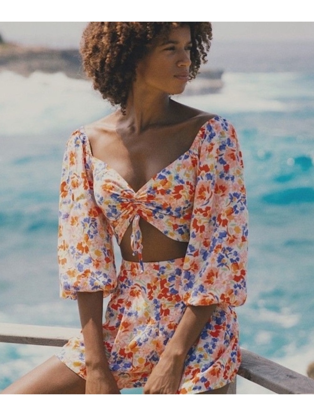 L*Space Farryn Floral Crop Top